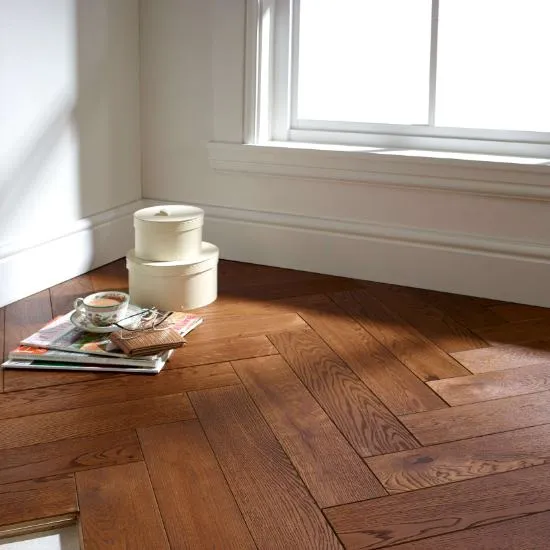 Artistic parquet flooring with geometric designs
