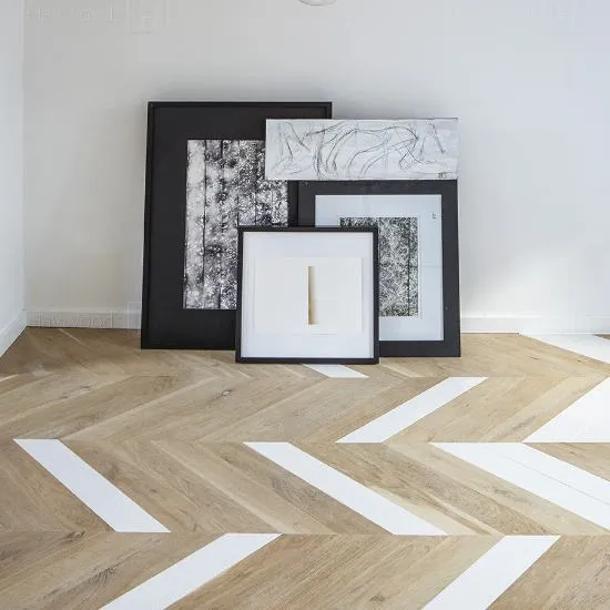 Rich parquet wood texture in a warm setting
