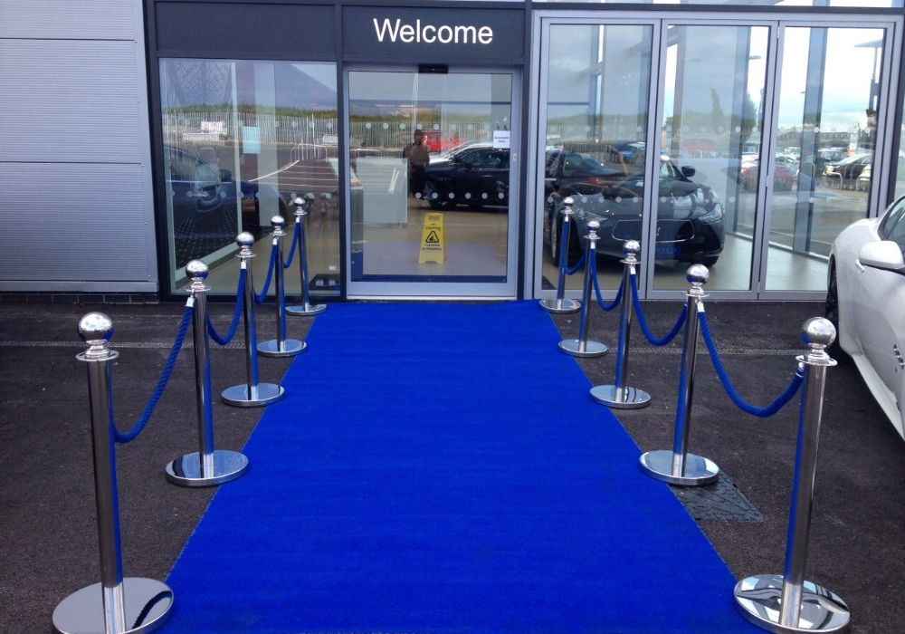 blue exhibitions carpet