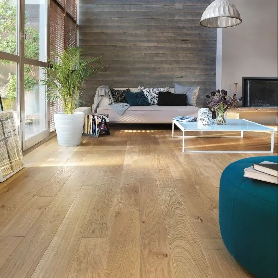 Sophisticated parquet flooring in a modern space