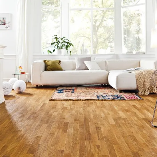 Timeless parquet style enhancing the hallway