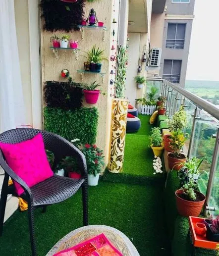 modern design of grass carpets