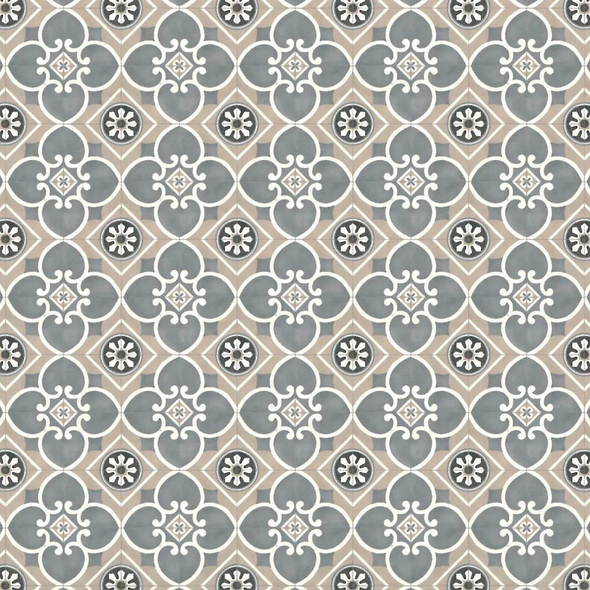 Beige Designer Effect Anti-Slip Vinyl Sheet