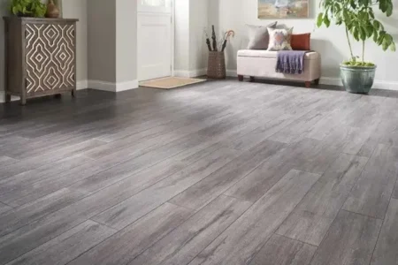 Grey Laminate Planks Installed in Living Room Dubai Home