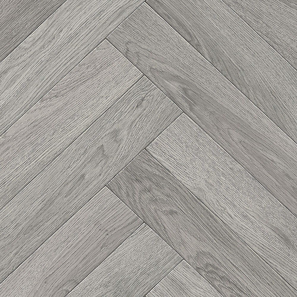 Herringbone Grey Wood Effect Vinyl Sheet