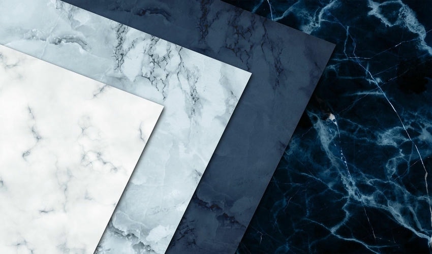 Marble With Geometric Interlay