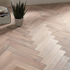 Frosted Oak Herringbone Flooring