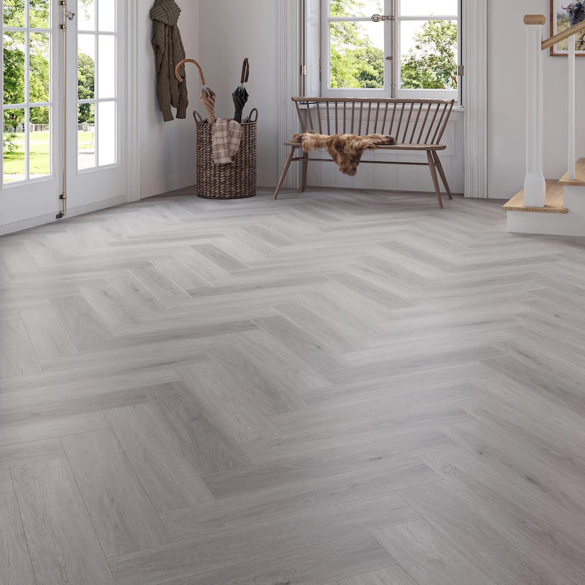 Cliffhaven Oak Herringbone SPC Vinyl Flooring