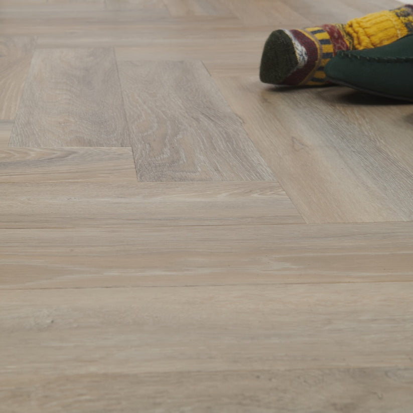 Herringbone Treated Birch SPC Click Vinyl Flooring