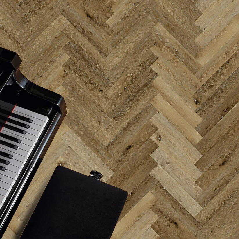 Voyager Oak Herringbone SPC Click Vinyl Flooring