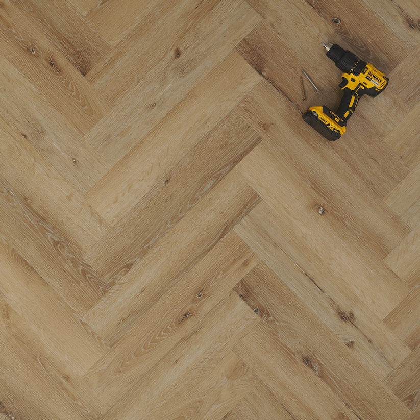 Voyager Oak Herringbone SPC Click Vinyl Flooring