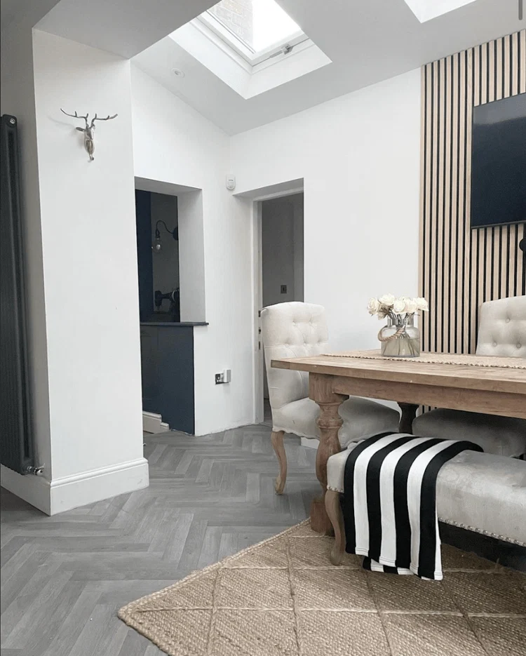 Amalfi Grey Herringbone Flooring