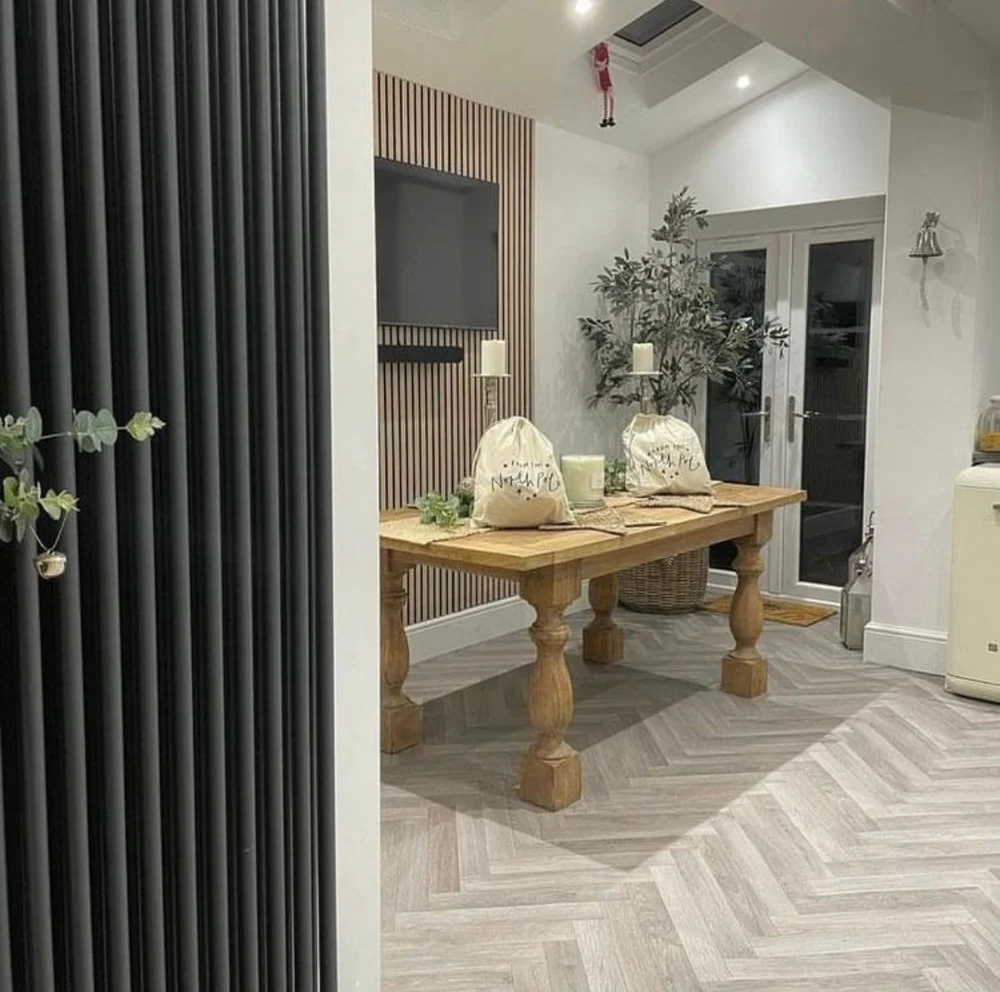 Amalfi Grey Herringbone Flooring