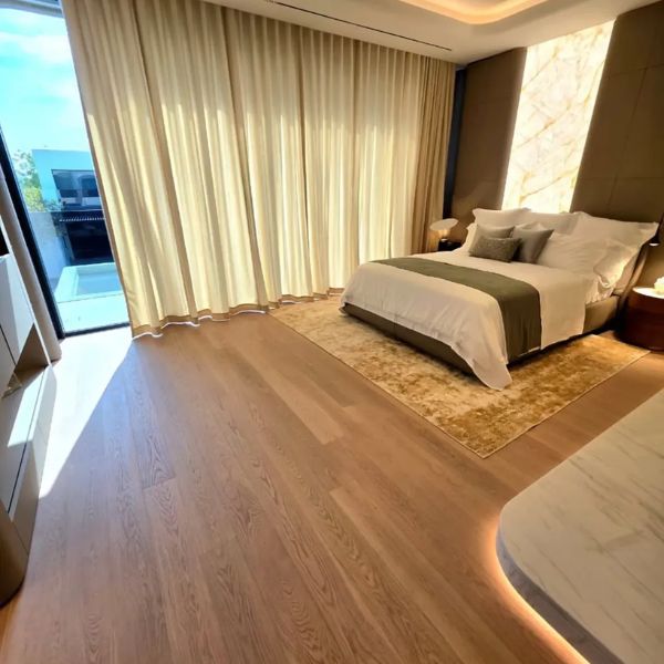 Wooden floor tiles