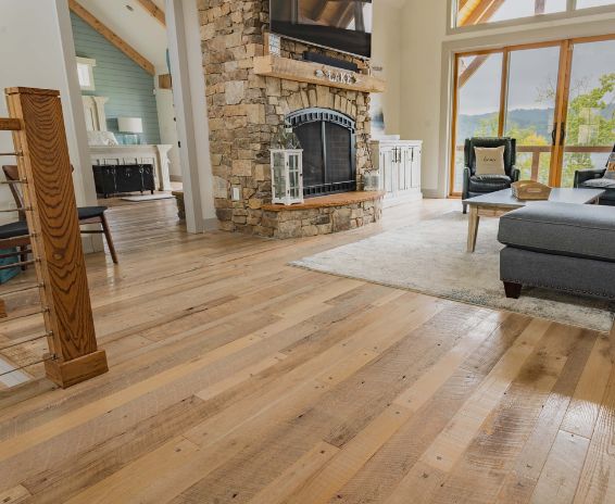 wooden flooring installed in living room